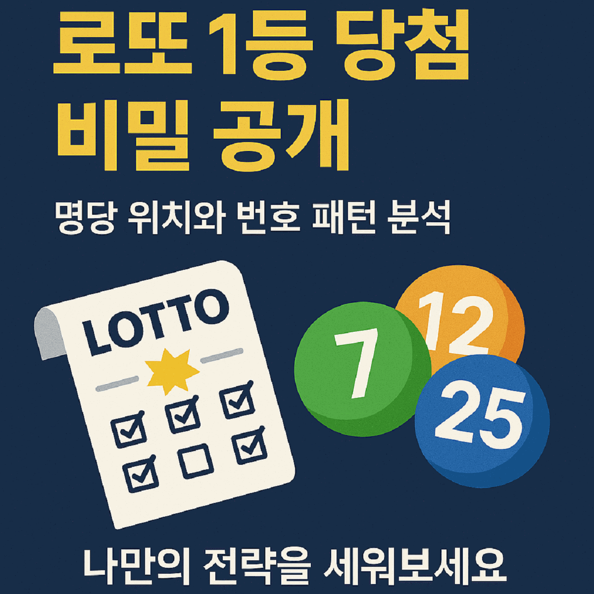 로또 1등 명당 복권방 이미지