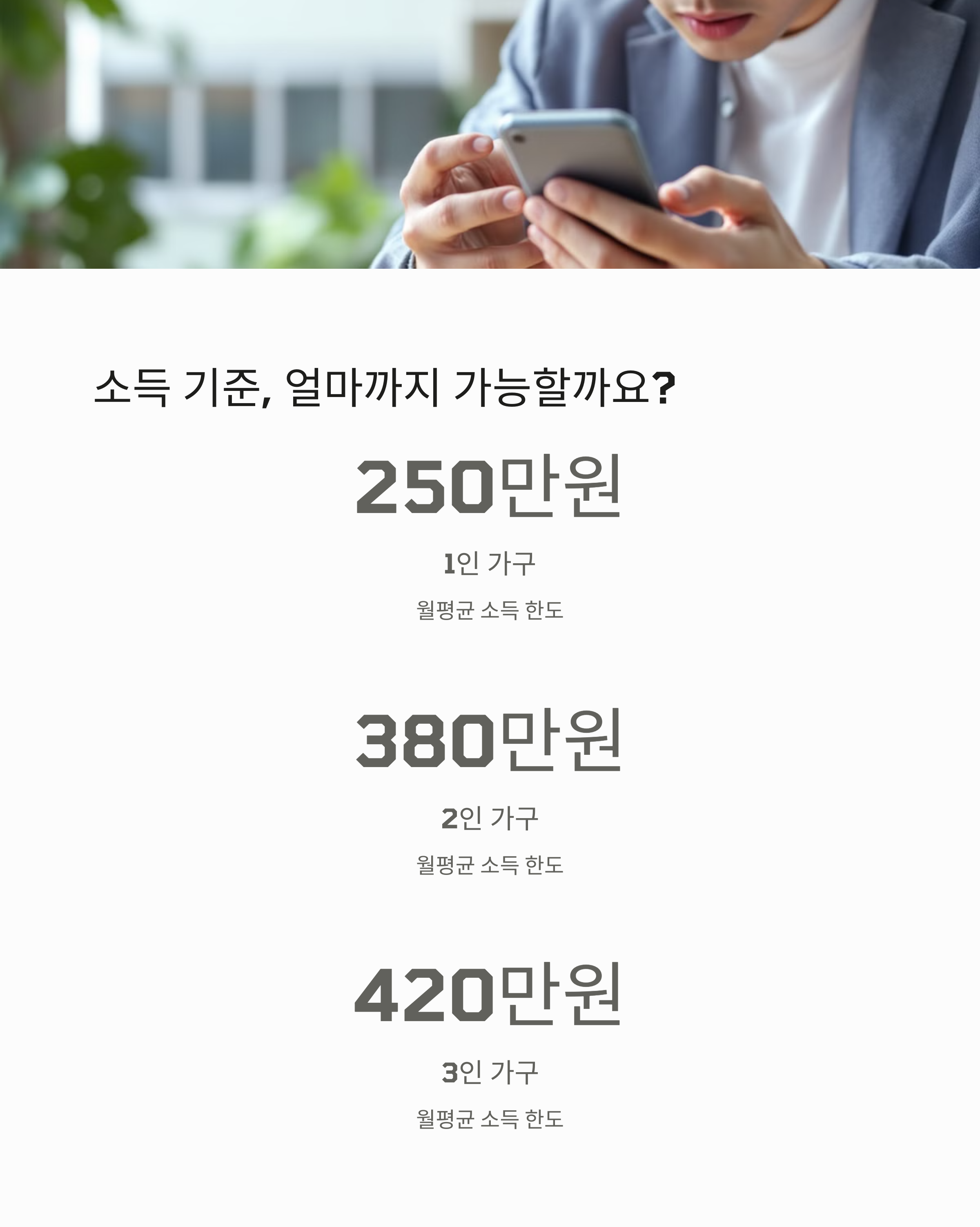입주 자격과 소득 기준