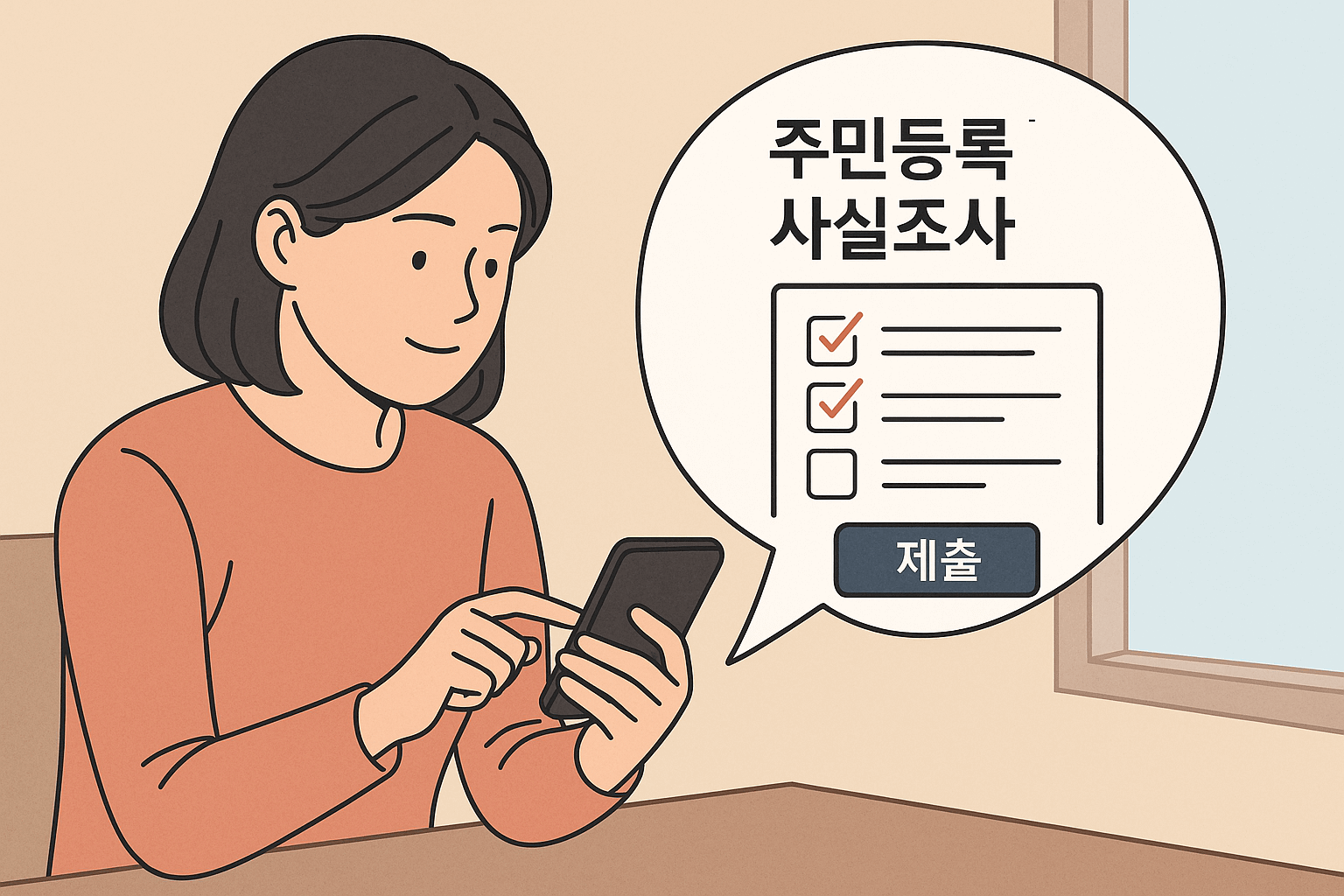 비대면 주민등록 사실조사,온라인