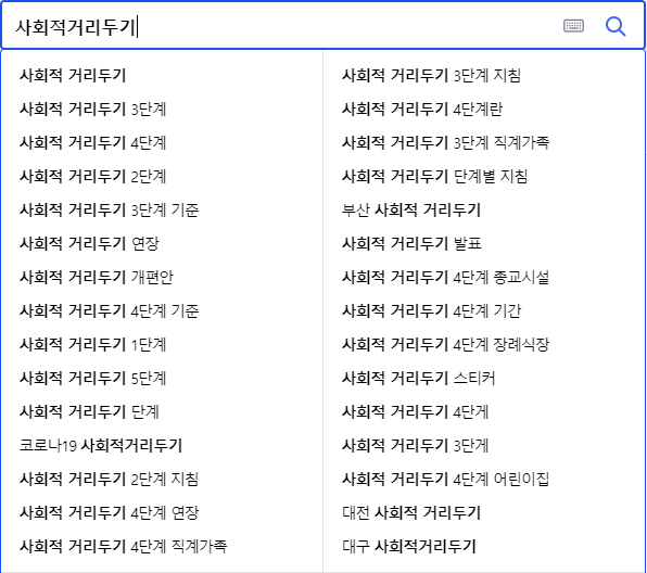 사회적 거리두기