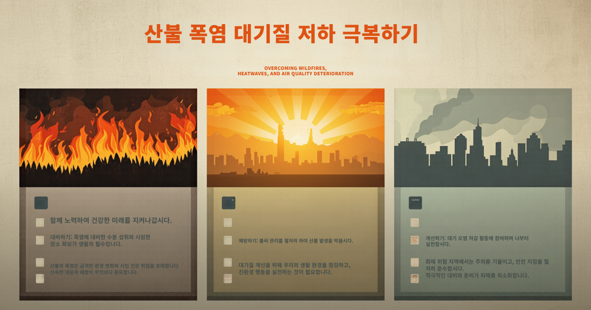 alt="산불, 폭염 대기질 저하"