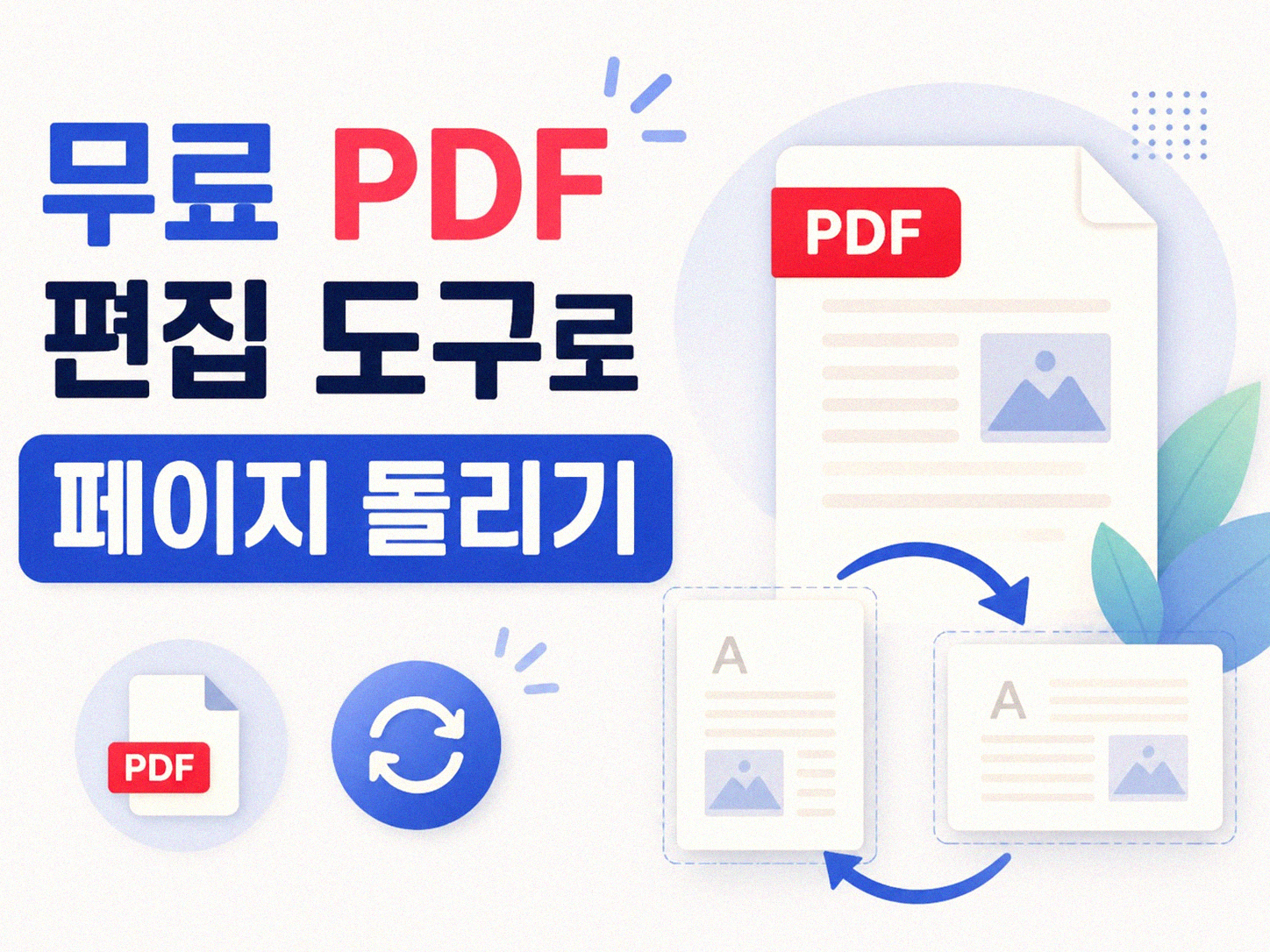 PDF 문서 페이지 방향 어떻게 바꾸나요