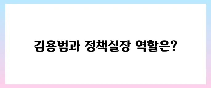 김용범 프로필, 정책실장 임명과 역할