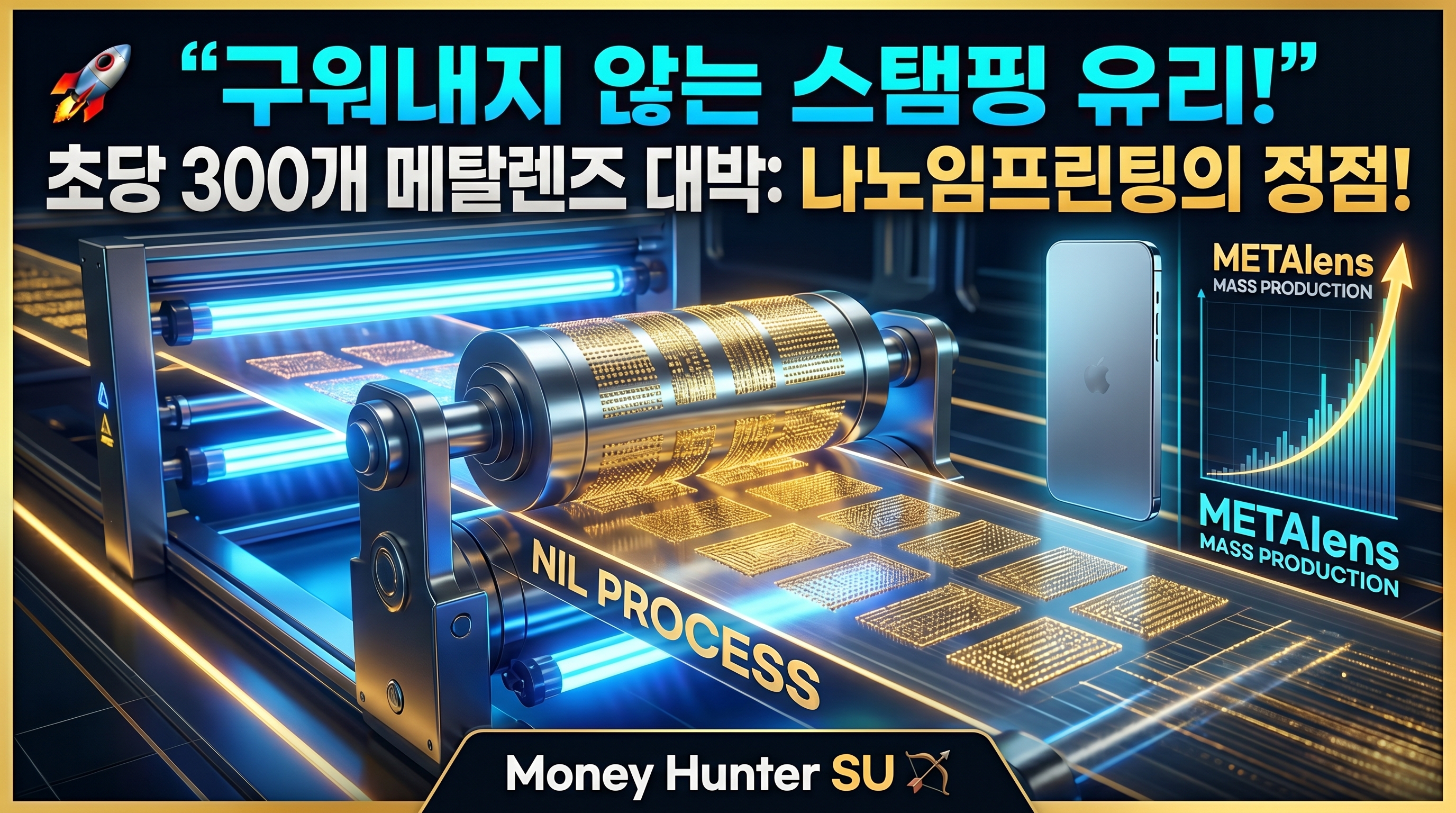 굽지 않고 찍어낸다.나노임프린트의 정점