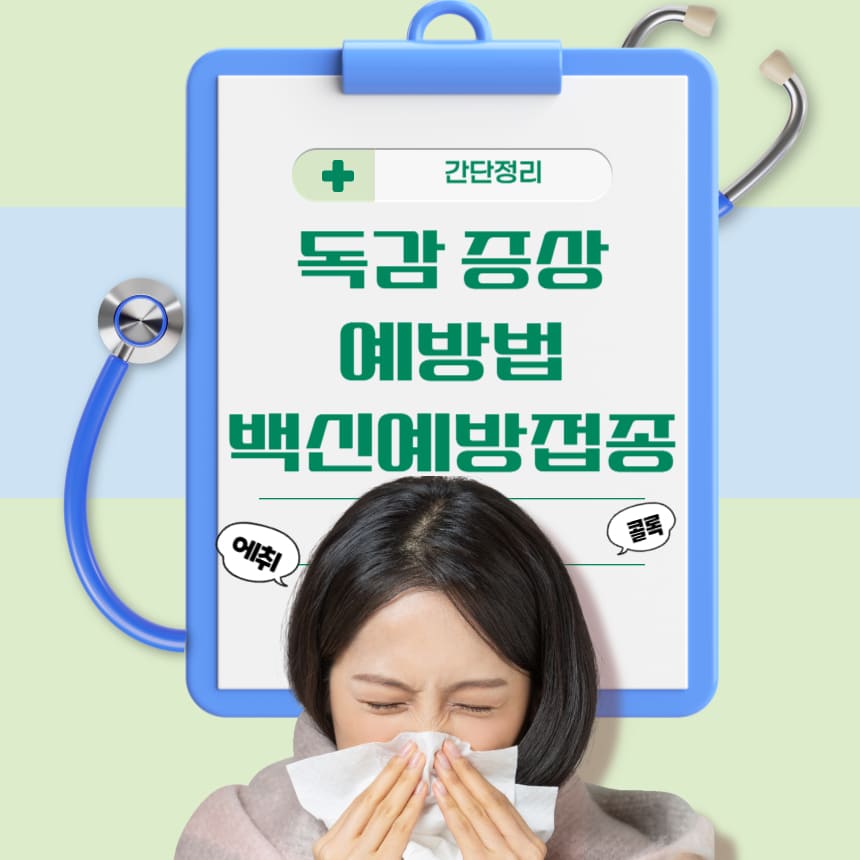 독감 증상 예방법 독감예방백신 간단정리