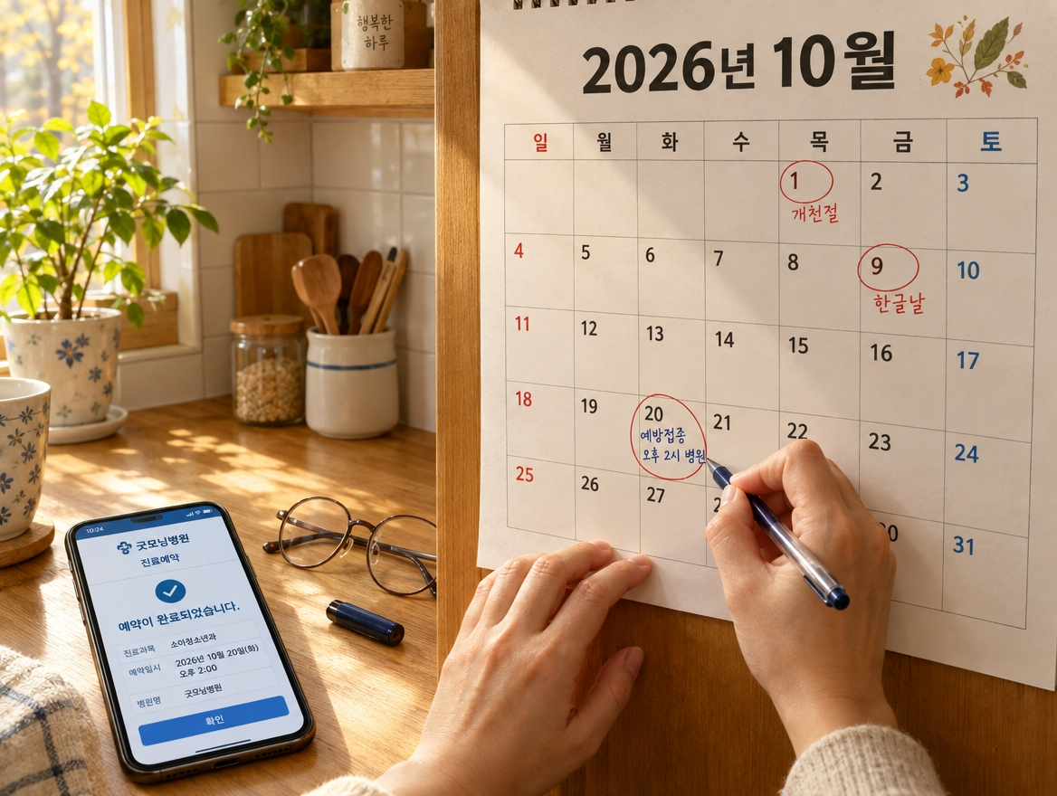 65세 이상 독감 폐렴 합병증 예방 접종 일정