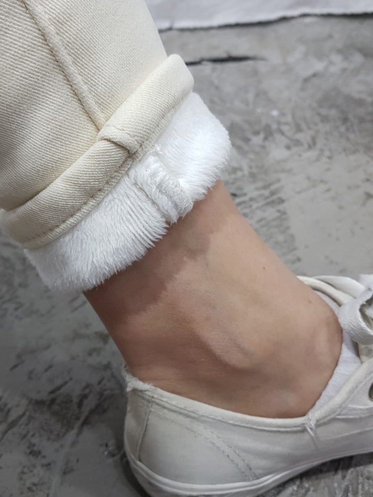 밍크털 허리밴딩 기모스키니 팬츠