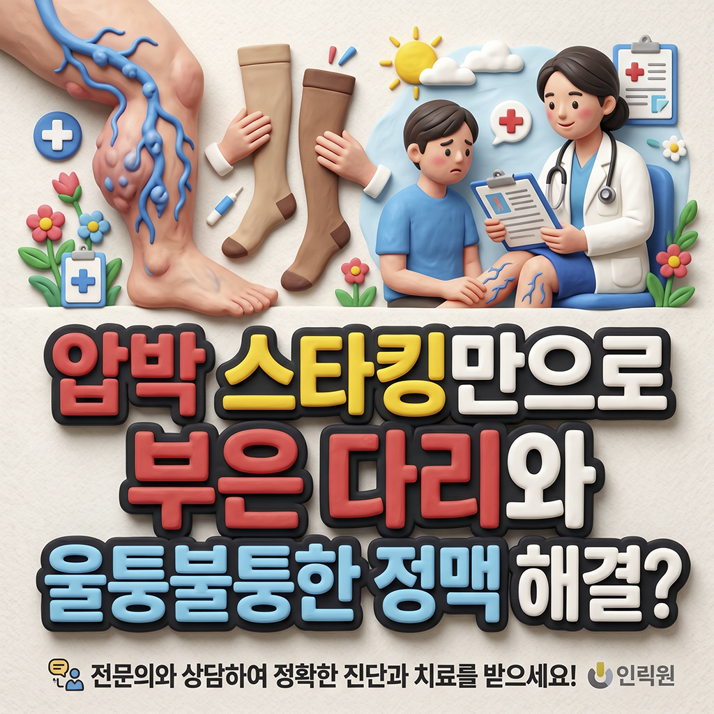 퉁퉁 붓고 핏줄 튀어나오는 다리, 압박스타킹만으로 해결될까?