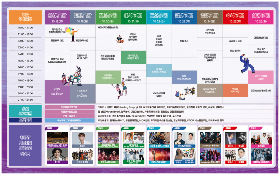 장성 황룡강 가을꽃축제 2025&amp;#44; 가수&amp;#44; 기본정보&amp;#44; 리뷰&amp;#44; 라인업&amp;#44; 개막식&amp;#44; 초대가수&amp;#44; 주차&amp;#44; 후기