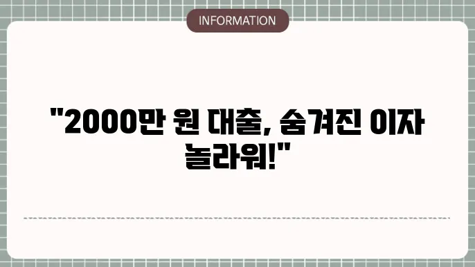 2000만원 대출 환율 변동의 영향