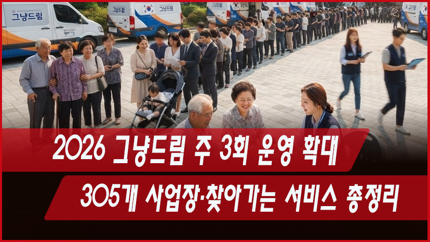 2026 그냥드림 주 3회 운영 확대|305개 사업장·찾아가는 서비스 총정리