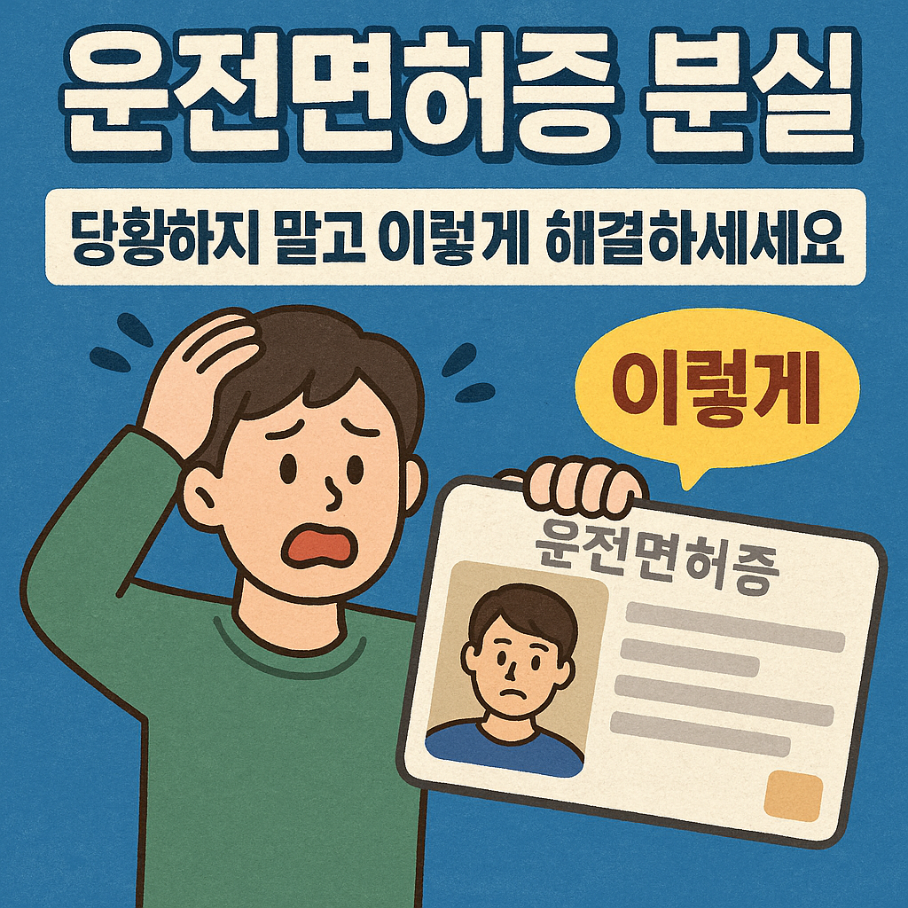 운전면호 분실 재발급 안내 이미지