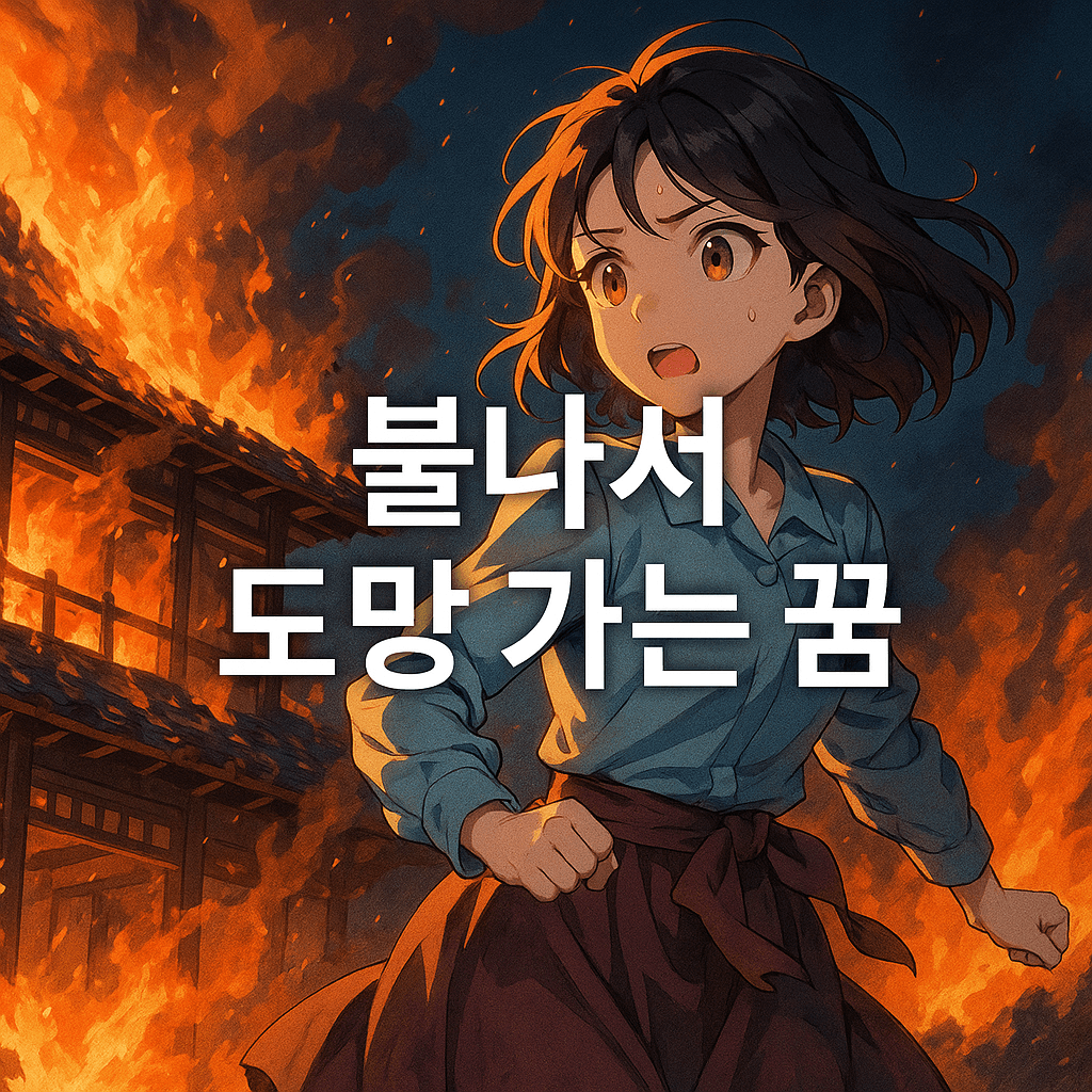 불나서 도망 가는 꿈 해몽