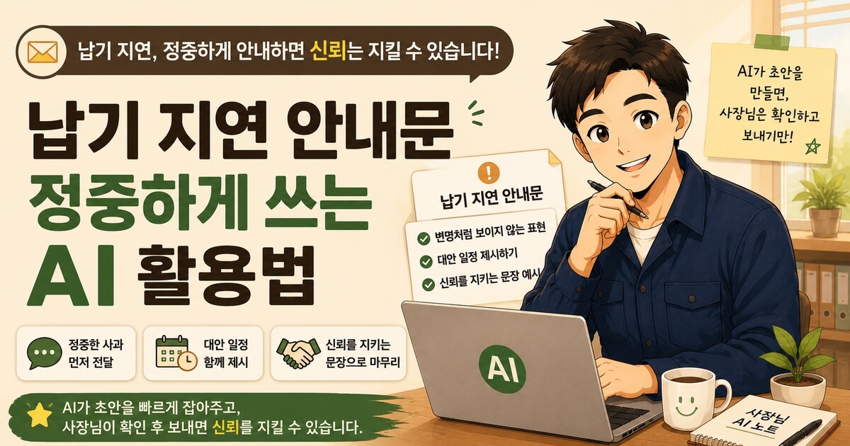 납기 지연 안내문을 정중하게 쓰는 AI 활용법