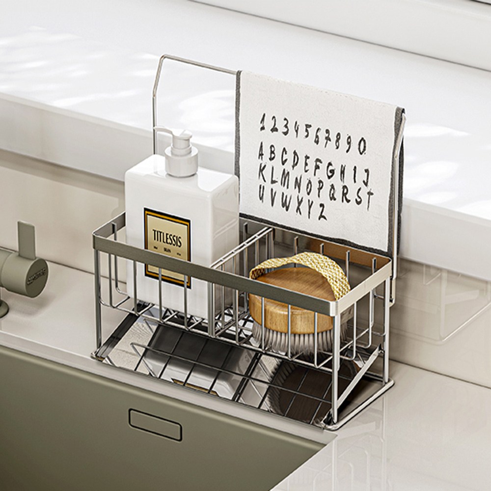 다용도 수세미 거치대 물빠짐 좋고 싱크대에 간편설치