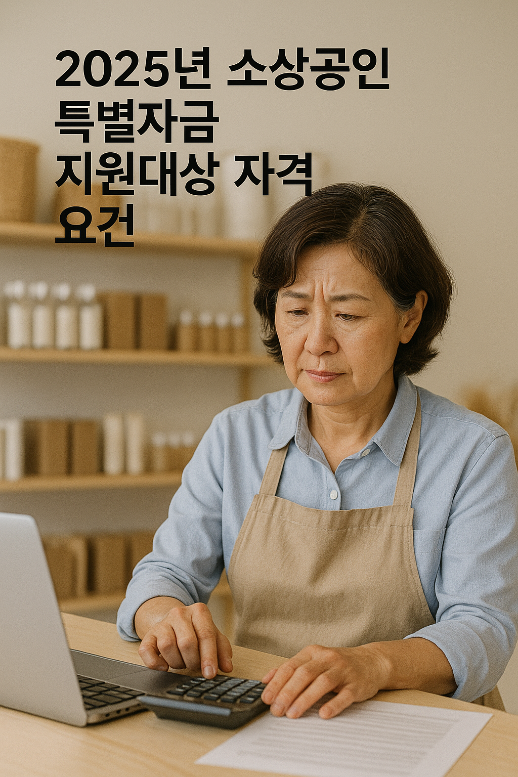 2025 소상공인 특별자금, 지원대상과 자격요건