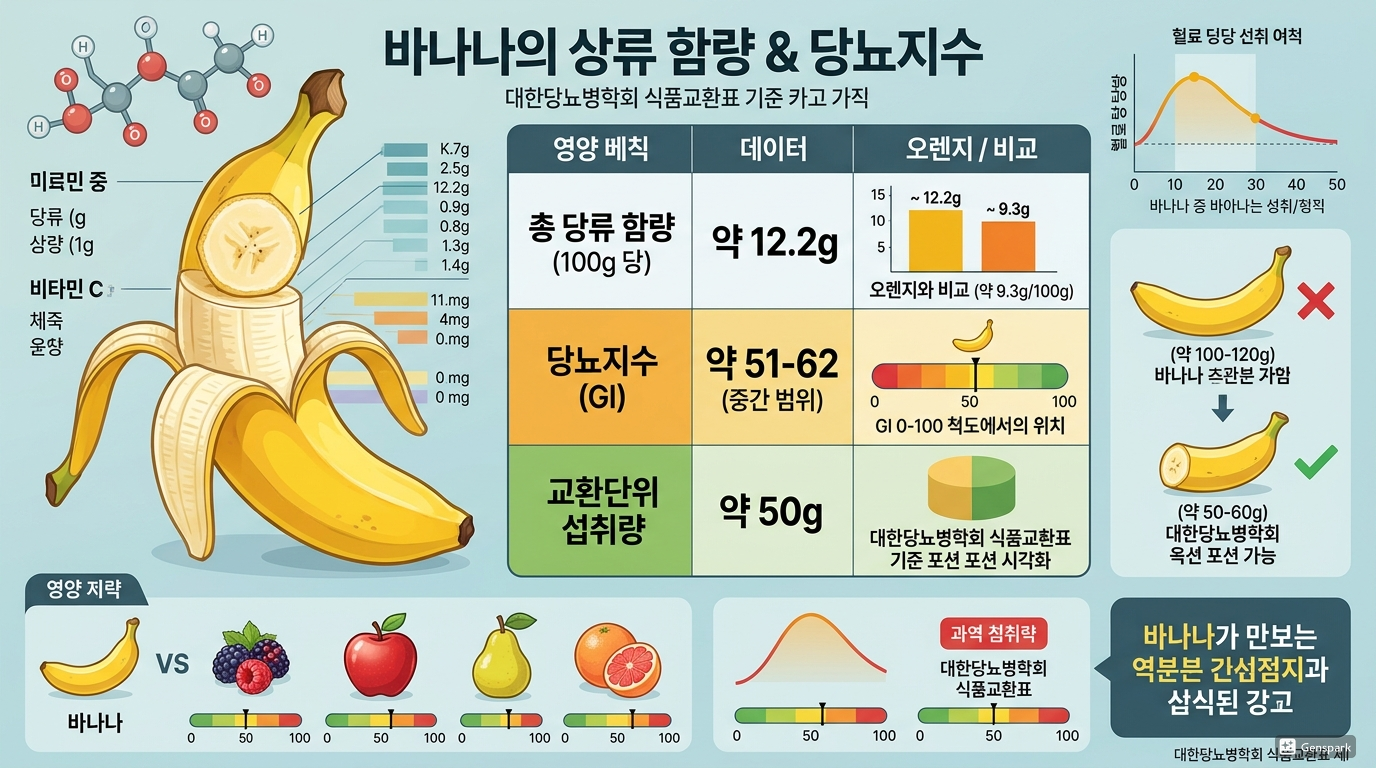 바나나, 왜 당 함량이 높다고 할까?