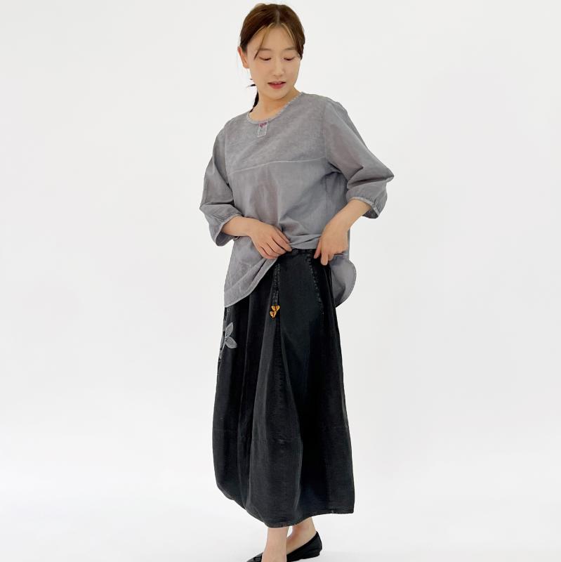 여자 여름 생활한복 치마 세트 여성 개량 한복 계량