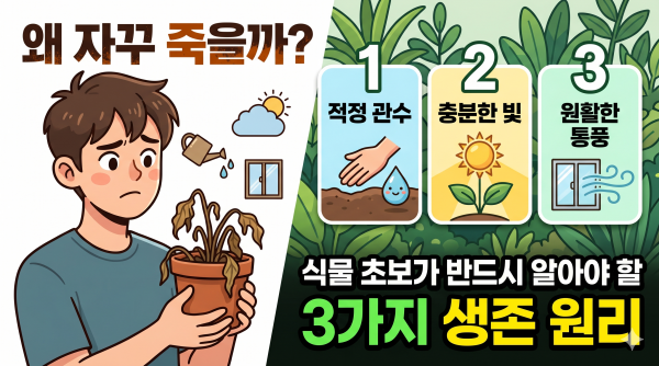 왜 자꾸 죽을까? 식물 초보가 반드시 알아야 할 3가지 생존 원리