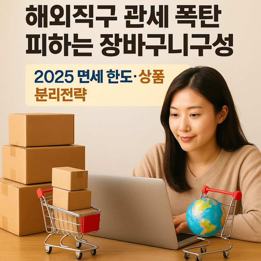 해외직구 관세 폭탄 피하는 장바구니 구성 ｜ 2025 면세 한도&middot;상품 분리 전략