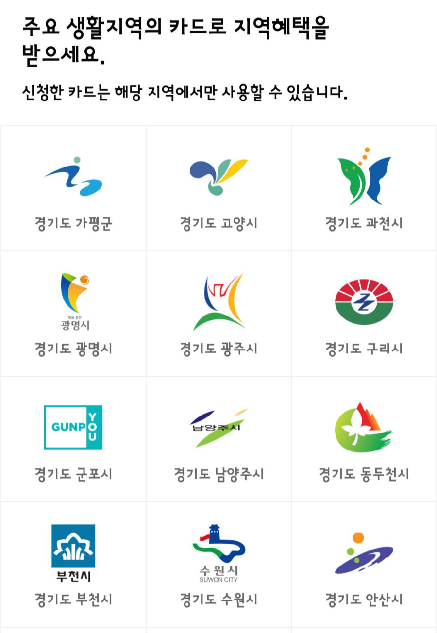 경기지역화폐 지역 선택