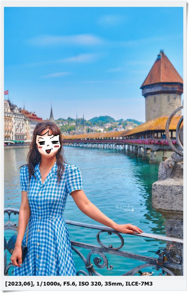 루체른 카펠교 내부와 목조 다리 산책