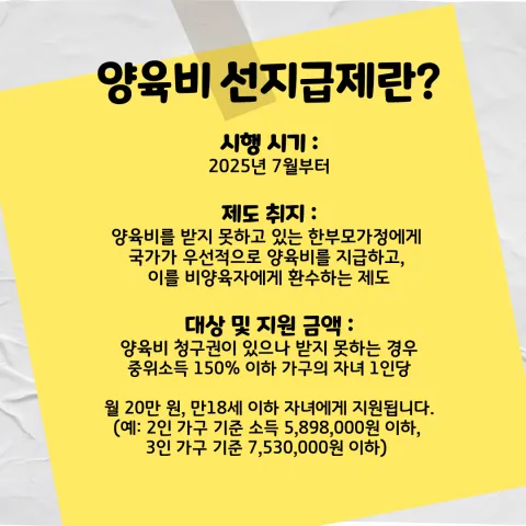 양육비 선지급제