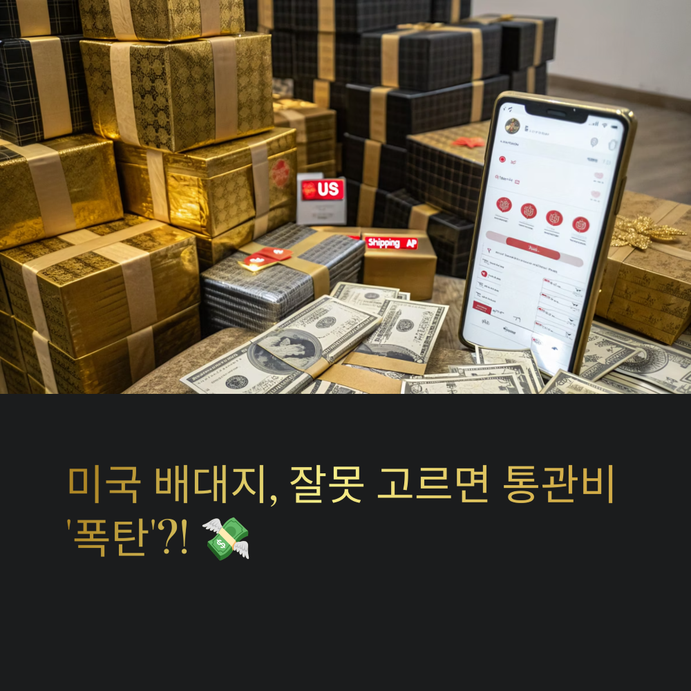 미국 배대지 통관비 폭탄 이미지