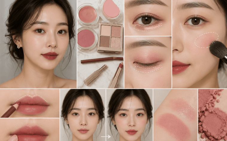 애교살 오버립 설명하는 사진