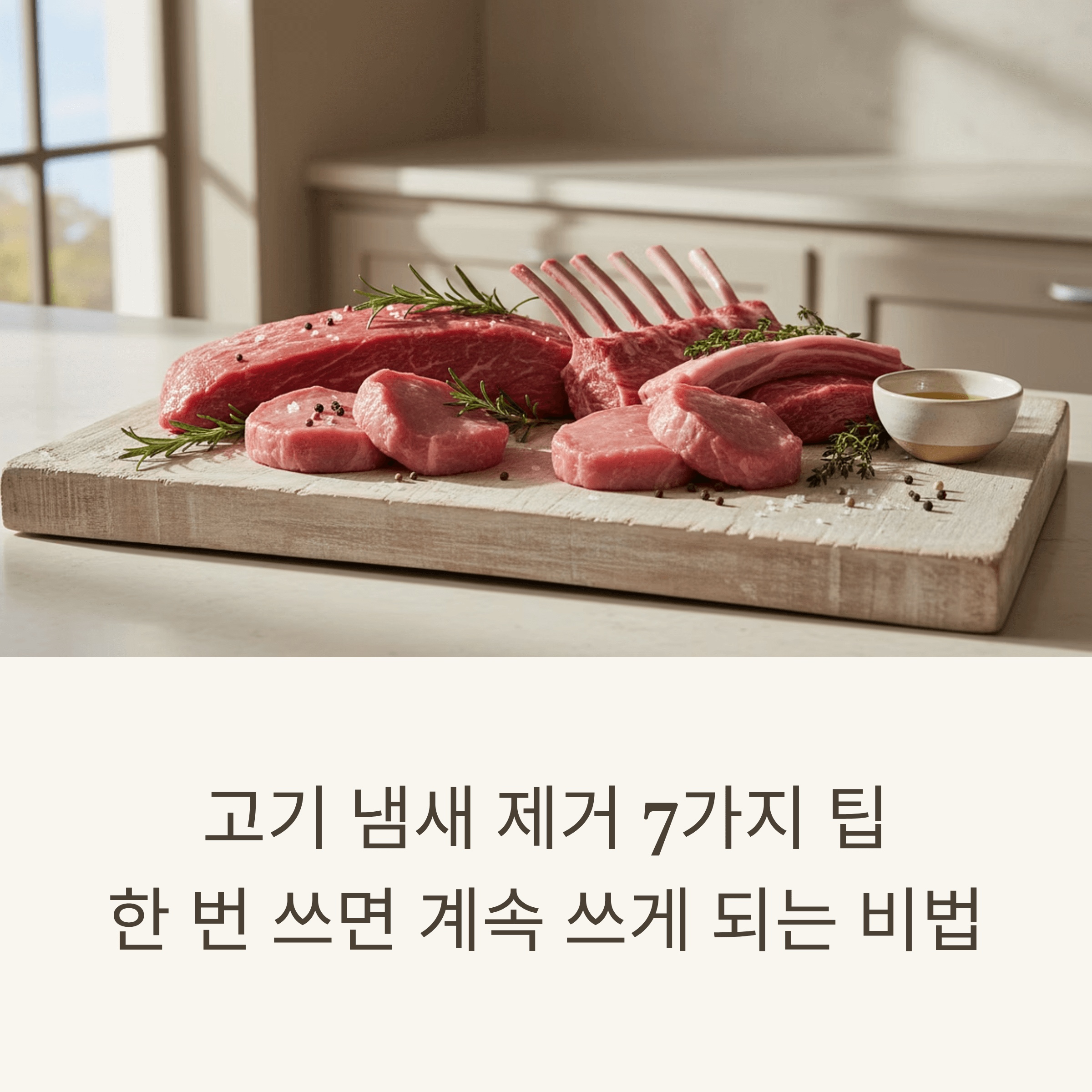 고기 냄새 제거 7가지 팁 - 한 번 쓰면 계속 쓰게 되는 비법