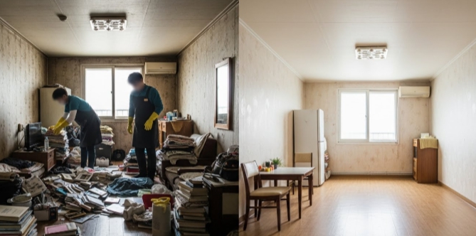 성주 고독사청소 후 마무리