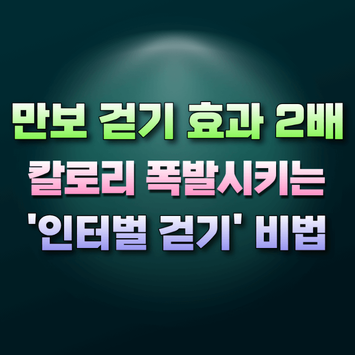 인터벌걷기방법