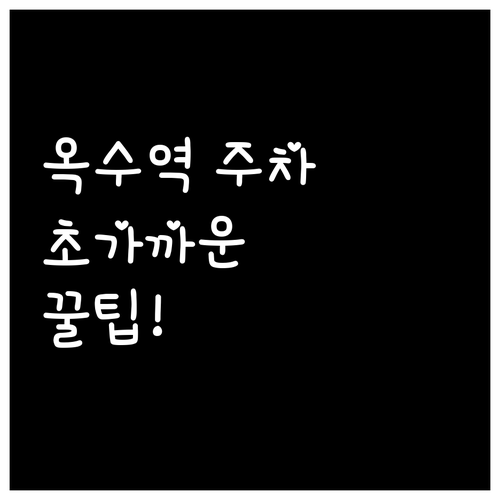 옥수역 환승객을 위한 가장 가까운 노..