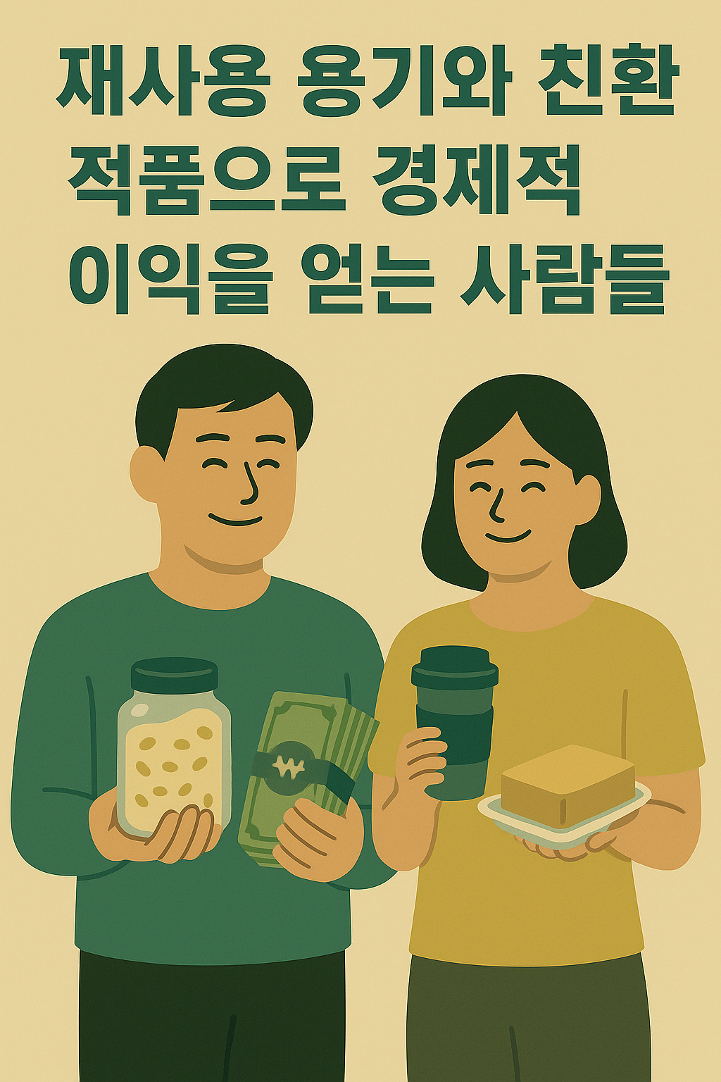 재사용 용기와 친환경 제품으로 경제적 이익을 얻는 사람들