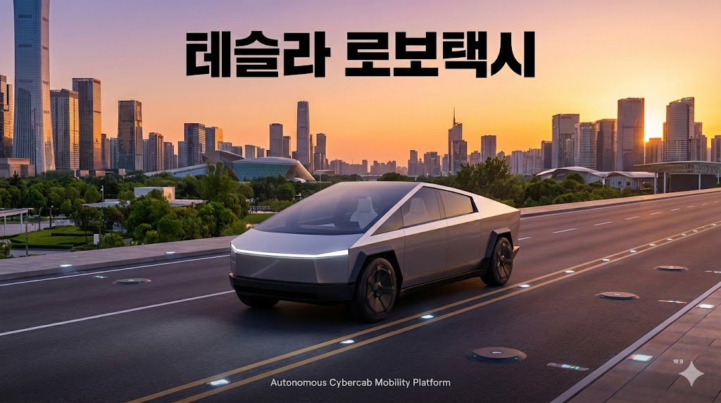 테슬라 사이버캡 로보택시의 미래형 디자인과 자율주행 모빌리티 컨셉