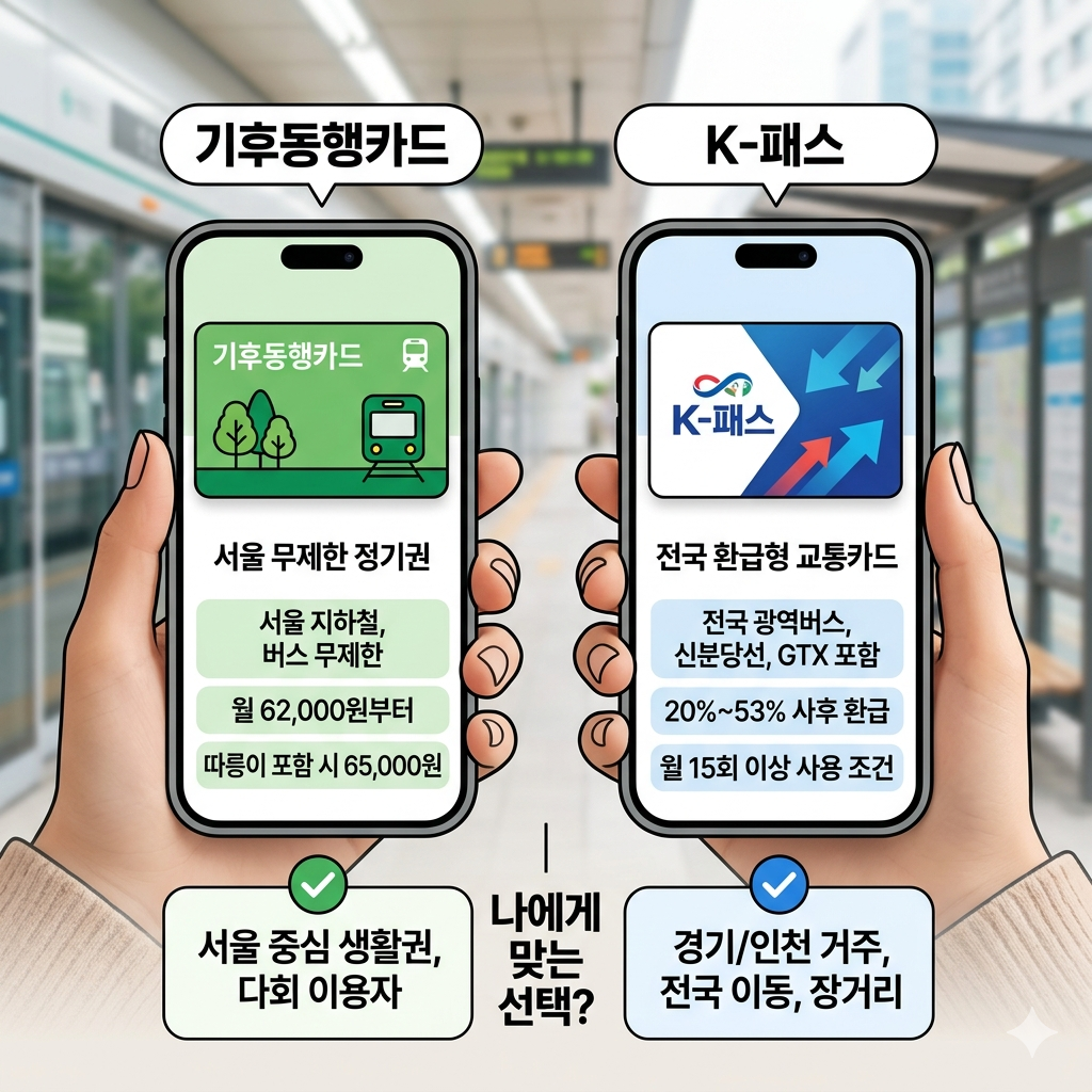 기후동행카드vs K-패스 비교