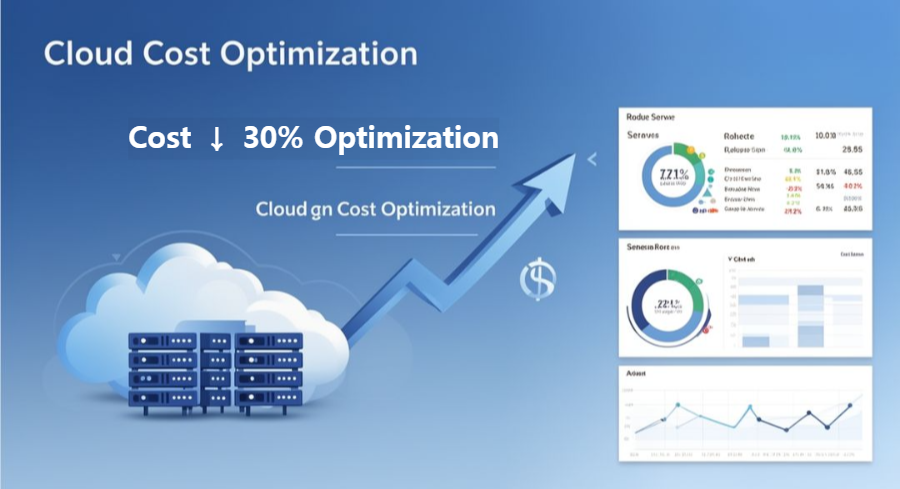 alt="기업 클라우드 비용 절감과 최적화 전략을 보여주는 인포그래픽 이미지"