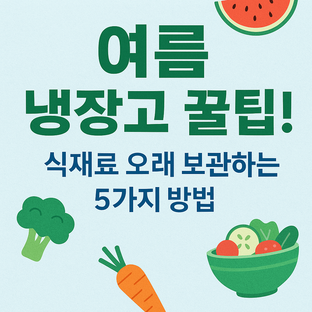 여름철 음식 보관 꿀팁 5가지