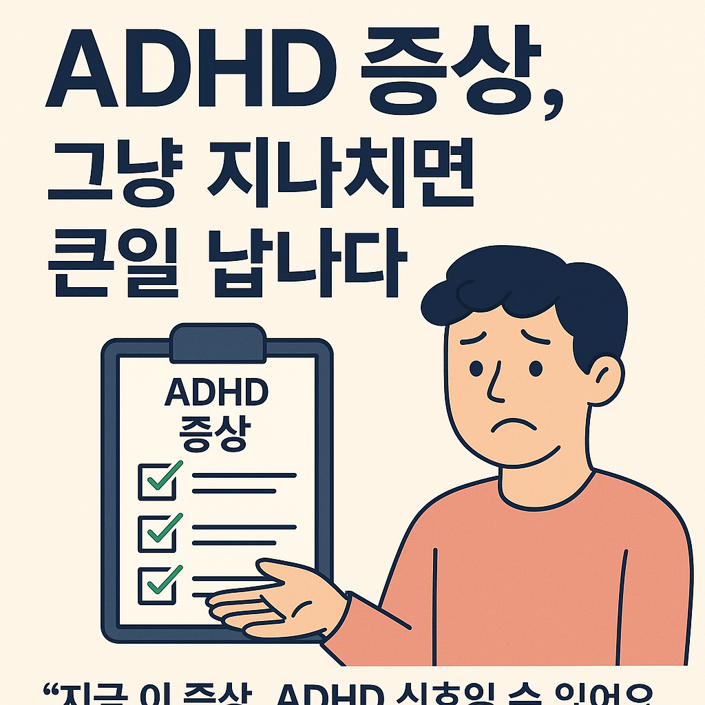 ADHD 증상, 그냥 지나치면 큰일 납니다