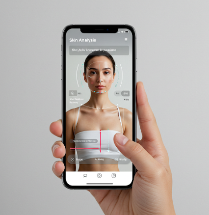 스마트폰 카메라 활용, 피부 상태 & 자세 분석 관련 사진