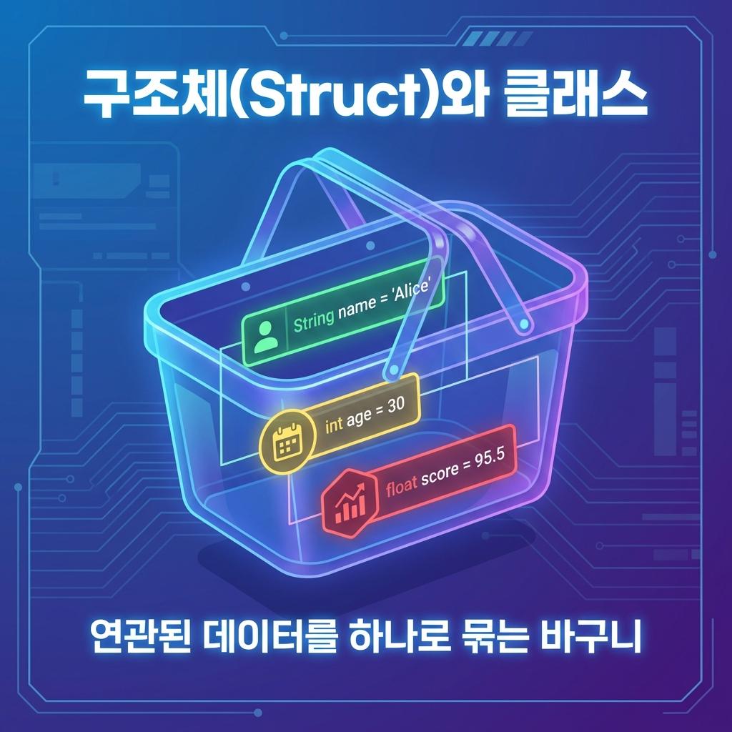구조체와 클래스 차이: 데이터 묶음과 객체지향의 기초
