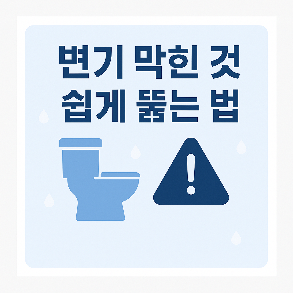 변기막힌것 쉽게 뚫는법