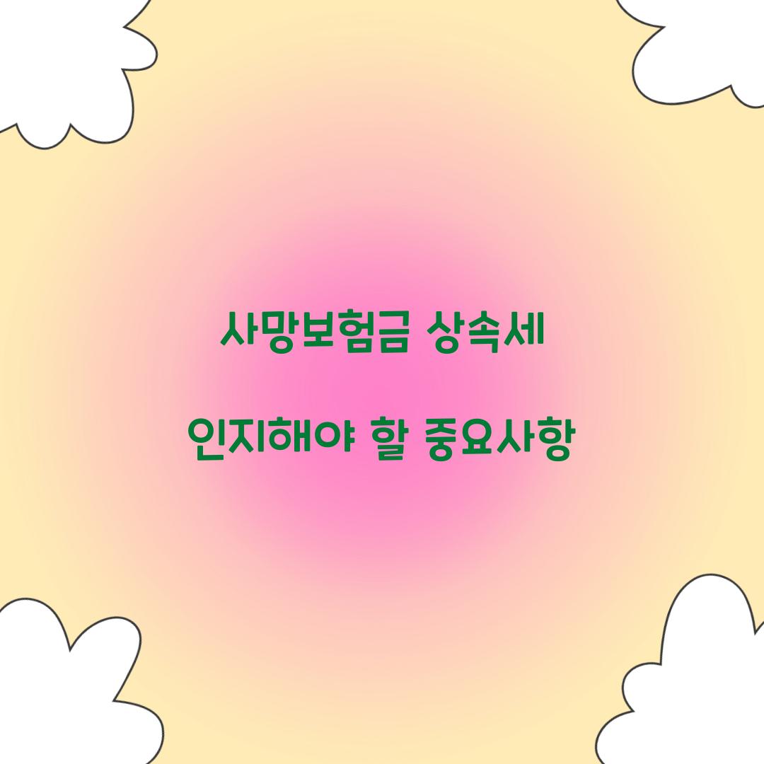 사망보험금 상속세