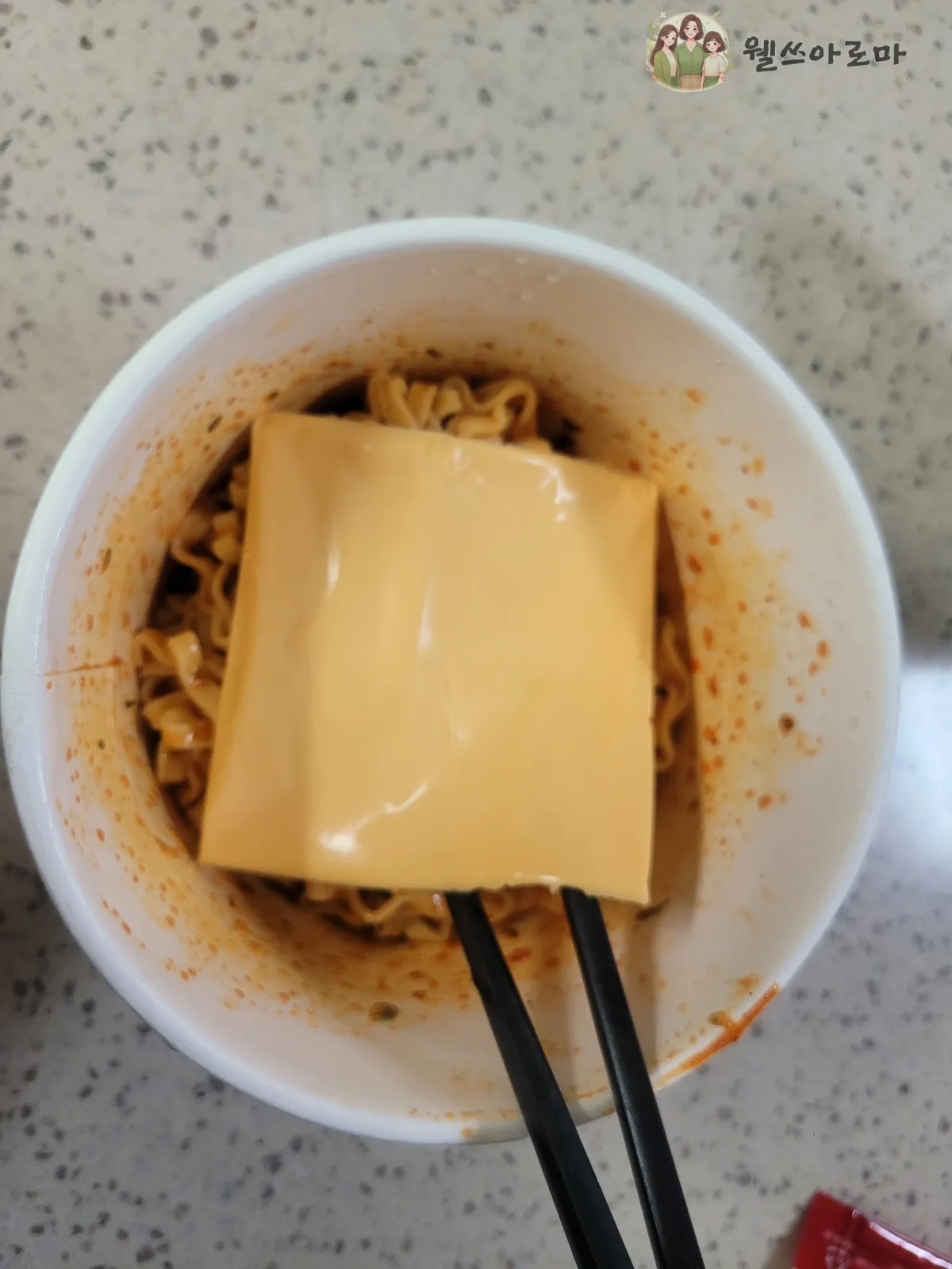 까르보불닭볶음면-치즈한장추가