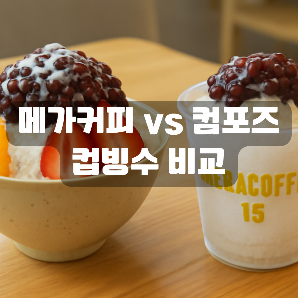 프랜차이즈 팥빙수·컵빙수 비교