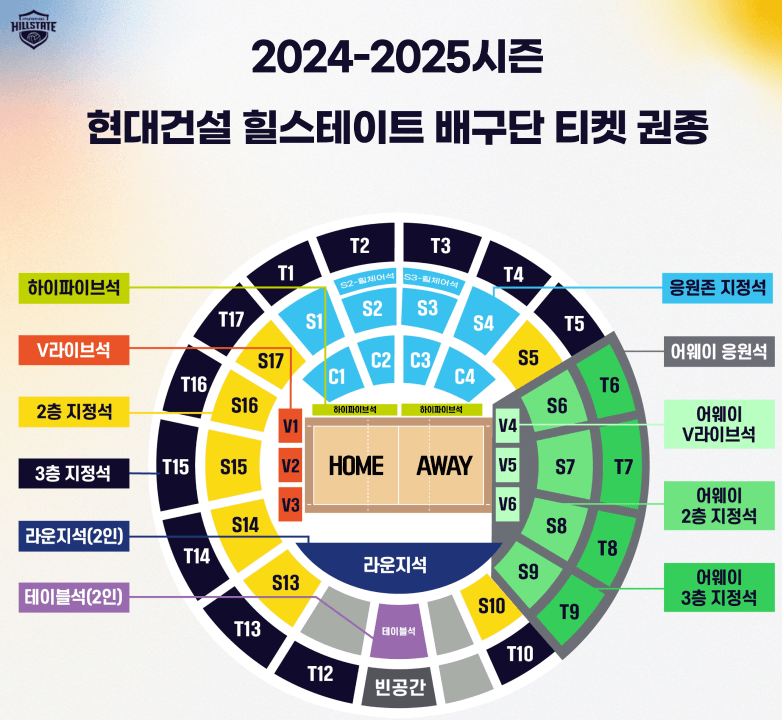현대건설 좌석배치도