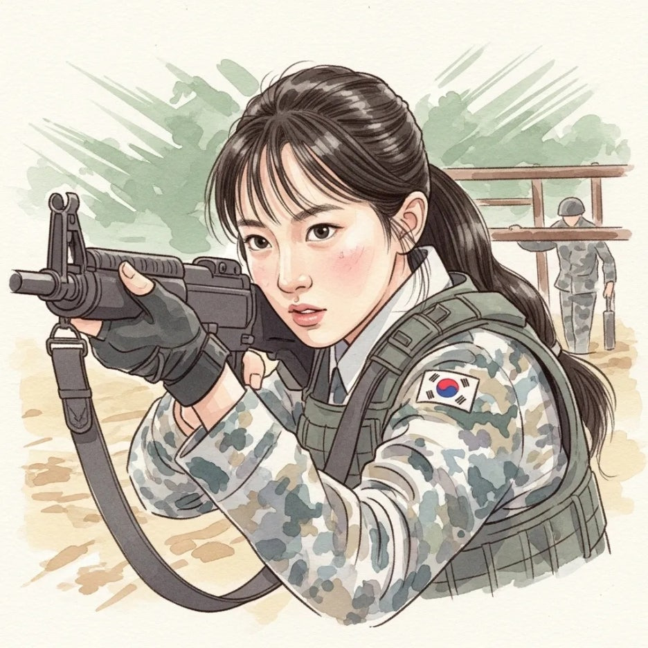 훈련에 임하는 곽선희의 강인한 모습.