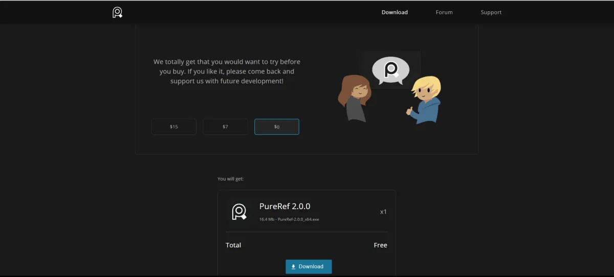 PureRef-다운로드-홈페이지