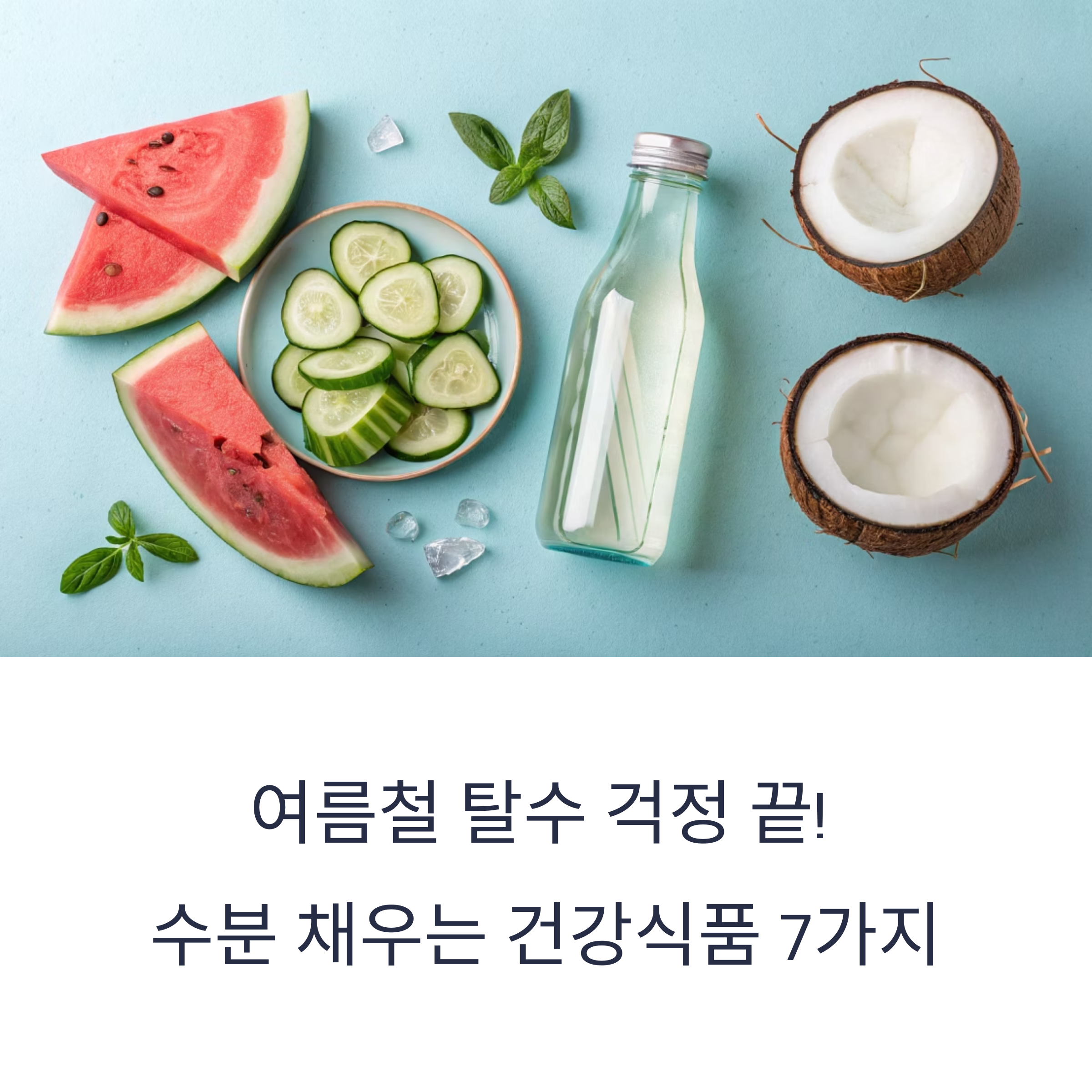 여름철 탈수 걱정 끝! 수분 채우는 건강식품 7가지 추천