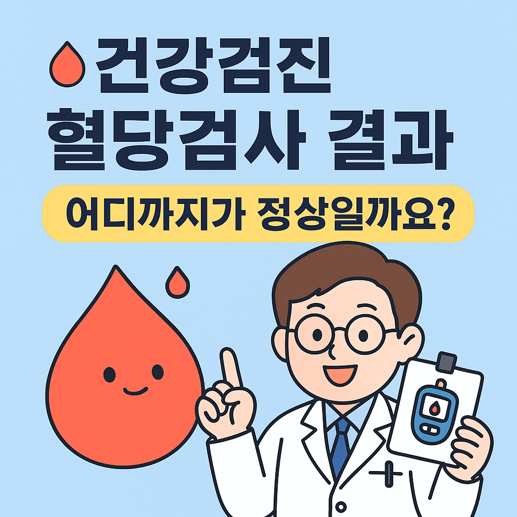 혈액검사 시리즈 ① 건강검진 혈당 수치 해석|공복혈당·당화혈색소 기준표 정리